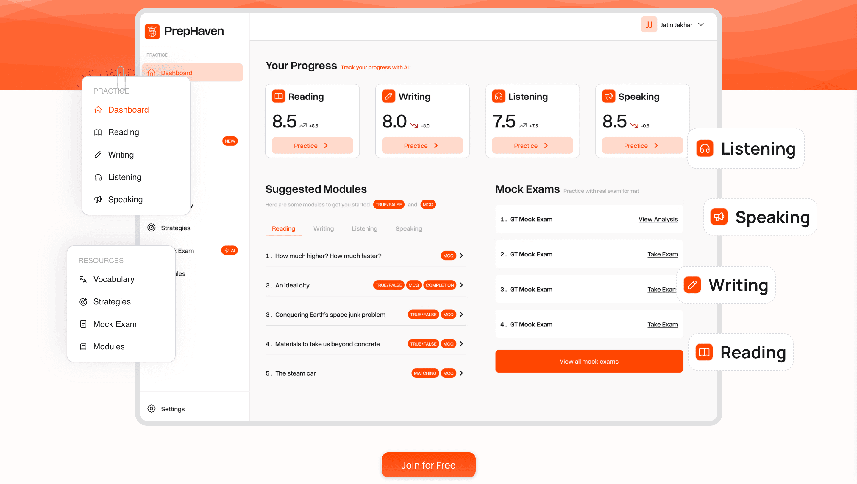 PrepHaven – AI-Powered IELTS Preparation Platform not found