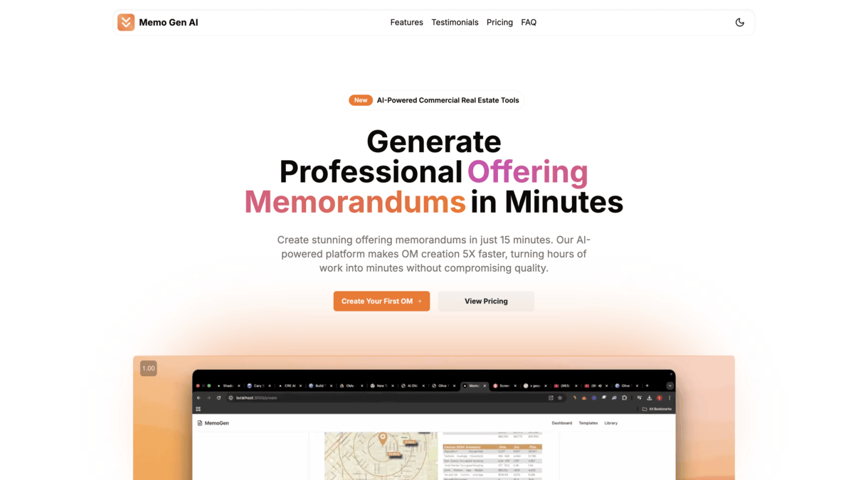 memo.estate product screenshot